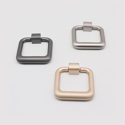 China New Design Modern High Quality Hardware Hardware Ring Solid Base Knocker Knob Zinc Alloy Handle for sale