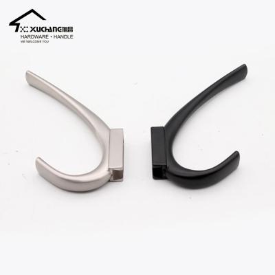 China Hot Selling Simple Zinc Stocked Easy To Install Metal Coat Hanger Hook Long Dress Door Wall Hook for sale