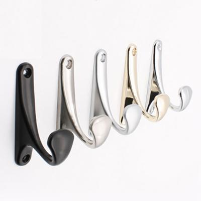 China Black Modern Workmanship High Quality Coat Hook Mount Wall Hook Kitchen Alloy Hook for sale