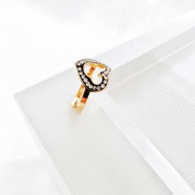 China Cuteeco CLASSIC Heart Rings For Women Engagement Original Girl Mickey Pan Ring Clear CZ Ring Wedding Fashion Jewelry for sale