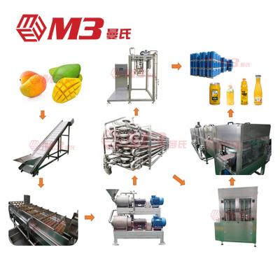 China Wholesale Commercial Automatic SUS304/316 M3 Stainless Steel Factory Mango Fruit Squeezer Machine Processing Production Line for sale