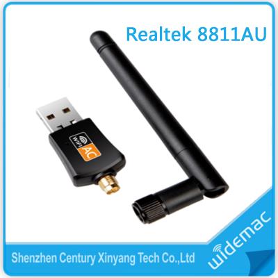 China Realtek 8811AU 600M USB WiFi 802.11AC 2.4/5GHz USB2.0 Laptop and Desktop Adapter with 2dBi Antenna for sale