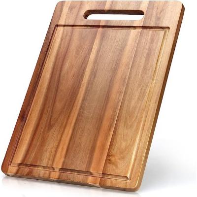 China Sustainable Kitchen Acacia Wood  Cutting Board Chopping board with Juice Groove for all kitchen purpose Kitchen Solid wood Boa for sale