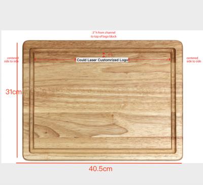 China Sustainable JINYU Cutting Board with Juice Groove Chopping Blocks Butcher Block Large Kitchen Solid wood Cutting Board OEM&ODM for sale