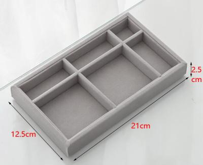 China Free Combination Gray Middle Drawer Storage Jewelry Good Quality Promotional Watch Ring Trays for sale