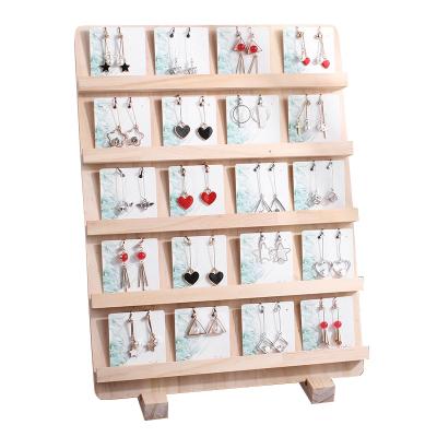 China Fashion Wooden Jewelry Display Wooden Necklace Charms Tray Pendant Earrings Card Display Jewelry Display Card Style for sale