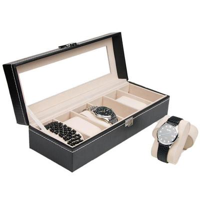 China Best Quality Luxury Hot Sale Custom 6 Grids Leather Watch Display Packaging Box for sale