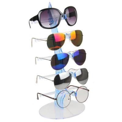 China Jewelry store display or home dressing table good quality hot selling sunglasses presentation box wholesale 5 pairs glass rack for sale