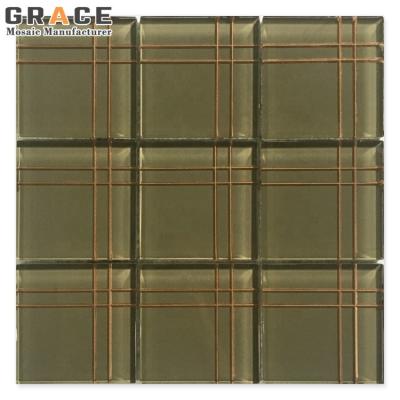 China Modern 3D Wall Art Subway Tile Glass Mosaic Floor Kitchen Living Room Tiles for sale