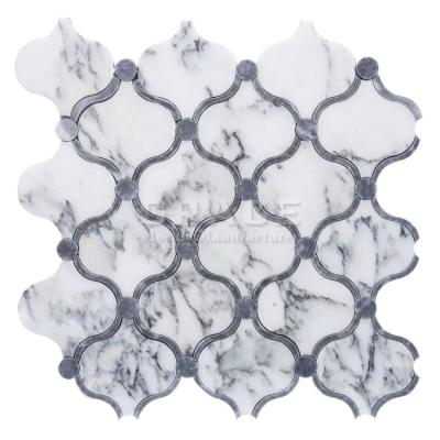 China Hotel Lantern Marble Floor Stone Mural Backsplash Null Mosaic Tiles Kitchen Tile for sale