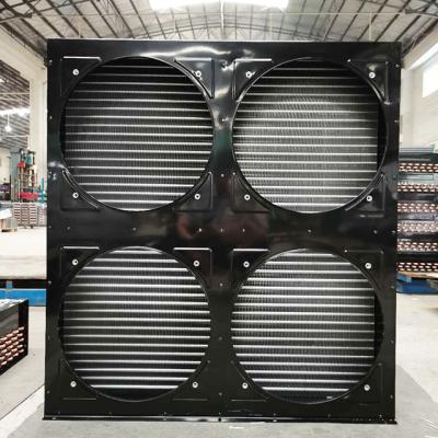 China Refrigeration Parts 20HP Air Cooler Copper Tube Fin Aluminum Condenser Outdoor Condensing Unit for sale