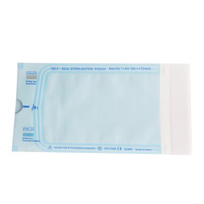 China Medical Material Disposable Film Sterilization Medical Paper+PET/CPP Sterilization Packaging Self Sealing Pouch for sale