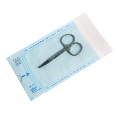 China Arjo France High Quality Paper 60gsm +55gsm Blue Film Safety Dental High Temperature Self Seal Bag For Steam Autoclave Sterilization for sale