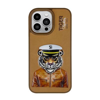 China POLO Embroidered Tiger Shockproof Case For iPhone 14 NEW Design for sale