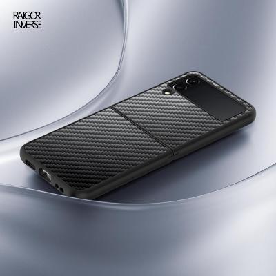 China Hybrid Hard PC Drop Protection Soft Carbon Bumper Case Slim Thin Shockproof TPU Bumper Case For Samsung Galaxy Z Flip 4 for sale