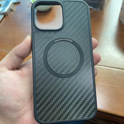 China Shockproof Carbon Fiber Phone Case For iphone 13 With Magnetic Function Cover Good Quality for sale