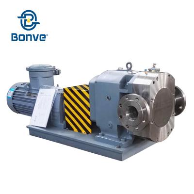 China Food and Beverage Industry Stainless Steel Bitumen Emulsion Pump Lobe Pump Rotary Rotor Pump with Explosion Proof Motor for sale