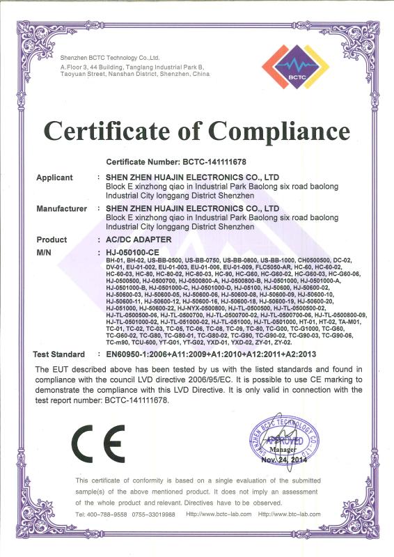 CE Certificate - Bonace International Group