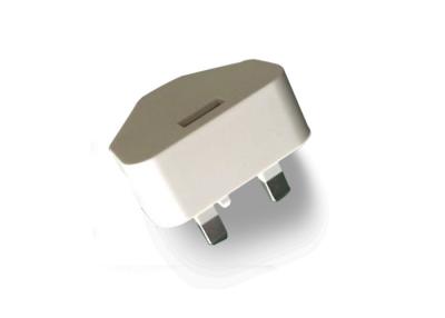 China White  usb 3 pin plug adapter UK Plug Portable Mobile Charger for sale