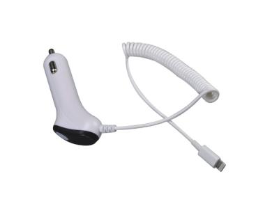 China 5 Watt  Retractable Iphone Car Charger 1000ma with 1M I5 Charging Cable for sale