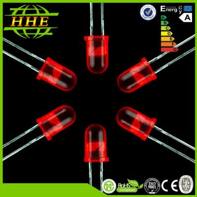 China Through Hole LED 5mm LED Diode 625-630nm Red Color With 30 Degree for sale