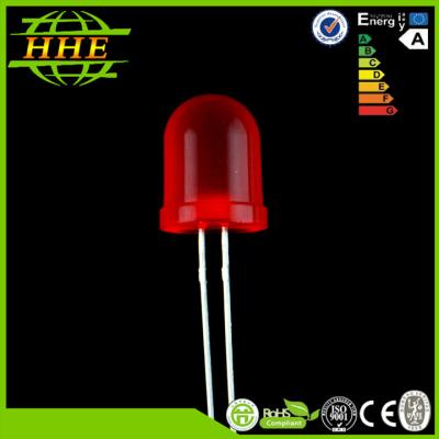 China Rote Diode 20mA 10mm LED, runde Form Linse 10 Millimeter LED des 30-Grad-Wasserfreien raumes zu verkaufen