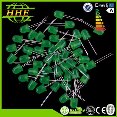 China Groene Trought Gat Onderdompeling 10mm LEIDENE Diode 520nm - 525nm 3 V - 3.4V 20mA Te koop