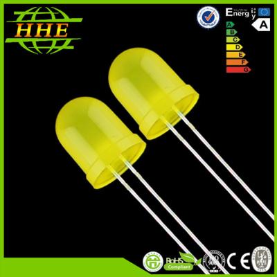 China Gele 10mm LEIDENE Diode/LEIDENE Lichtgevende diode 10mm, Ce & RoHs Te koop