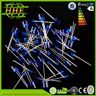 China 5mm blaue LED Diode, 5mm flache Spitze LED super helle LED ausstrahlend von der Linse des Wasserfreien raumes zu verkaufen