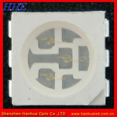 China Tricolor 3 Chips PLCC2 RGB SMD LED 5050 of InGaN / GaAsp Chip for sale