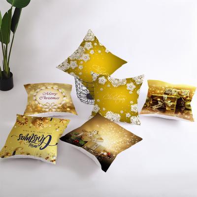 China 2022 New Christmas Anti-Static Border Gold Sofa Cushion Office Pillow Living Room Amazon Decorative Pillow for sale