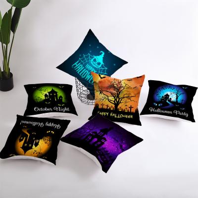 China New Anti-Static Amazon Border Halloween Pillow Cover Office Cushion Cover Living Room Sofa Decoration Pillow Cover for sale