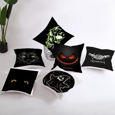 China New Border Halloween Anti-static Death Pillow Cover Office Cushion Cover Living Room Sofa Decoration Pillow Cover for sale