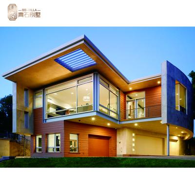 China Modern Luxury Prefab French Door Good Lighting Light Sound Insulation Steel Structure Hotel Villa for sale