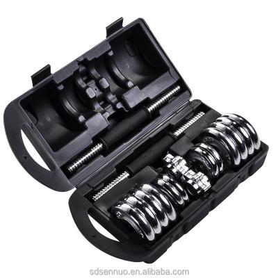 China Durable Standard 50kg 60 Pound Gym Equipment Weightlifting Chrome Dumbbell Set for sale