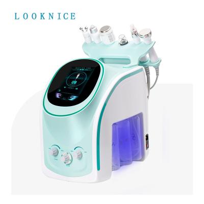 China 2021 New Arrival 6in1 H2O2 Small Bubble Micro Touch Exfoliators Hydra Care Hydra Beauty Facial Machine With Skin Moisture Tester for sale