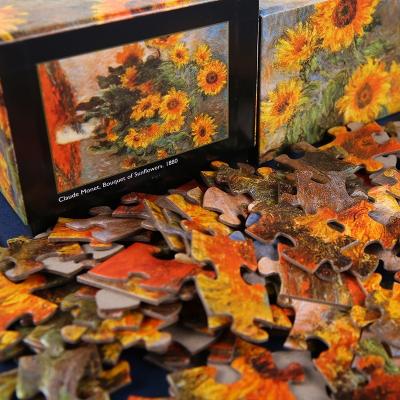 China Cartoon Toy Factory Low Price Educational 500/1000 Piece Sunflower 3D Model Custom Jigsaw Puzzles 100 Pieces For Adult for sale