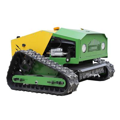 China Crawler Grass Cutter Anti-skid Good Quality Radio Remote Control Self-propelled Lawn Mower for sale