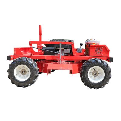 China Paddy Field Crawler Brush Cutter Antiskid Upgraded Version Wheel Grass Cutter Self Propelled Lawn Mower for sale