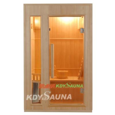 China Hemlock Wooden Wooden Computer Control Panel Traditional Sauna Steam Sauna Room for sale