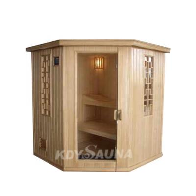 China Electric Computer Control Panel Hemlock Spa Sauna, Traditional Sauna Room For Weight Loss, Corner Steam Sauna for sale