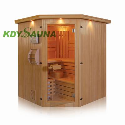 China Traditional computer control panel steam sauna cabin with stainless steel heater KD-W8004SC for sale