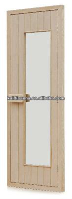 China Wooden swing glass door for sauna room with solid wood for sale