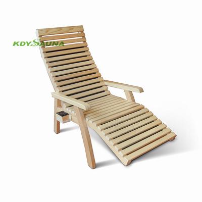 China Outdoor Wooden Computer Control Panel Sauna Bench With Back for sale