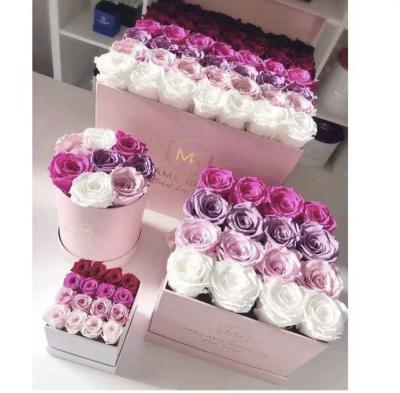 China Beautiful Real Natural Preserved Valentine's Day Colorful 01 Logo Accepted Beautiful Colorful Customized Roses 50 Colors Can Be Choose Newly Yunnan for sale