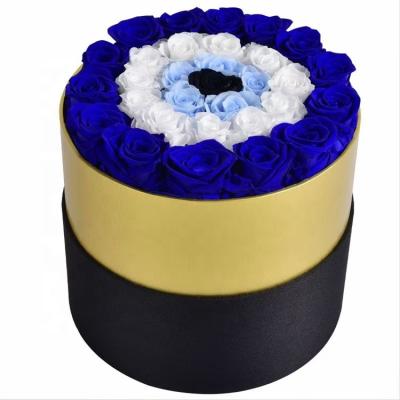 China Wholesale Perpetual Flower Preserved Forever Immortal Roses Eternal Flower Round Box Preserved Flower Gift Box for sale