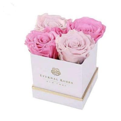 China Modern Wholesale Preserved Flower In Square Gift Box Eternal Rose For Preserved Rose In Boxes for sale