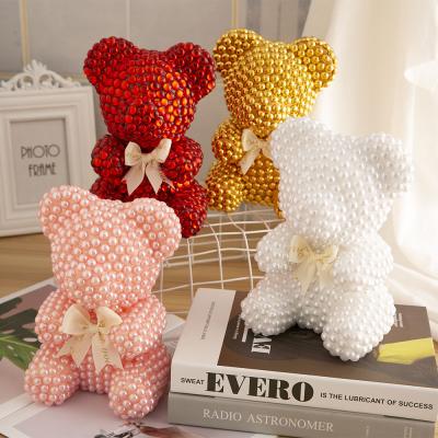 China Youth Bow Pearl Bear Valentine's Day Christmas Gift Moss Bear Pearl Bear (15-35 years old) for sale