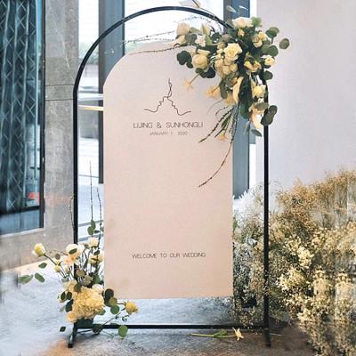 China Wedding Decoration Quality Wedding Road Guide Outstanding Flower Backdrop Metal Arch Stand for sale