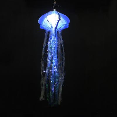 China Gauze& PVC factory wholesale price wedding led jellyfish lamp with colorful changing lights for sale